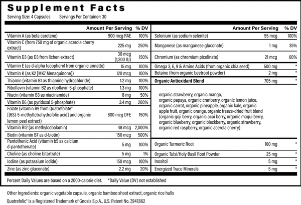 فيتامينات و معادن متعددة عضوية | Organic Multivitamins with Minerals